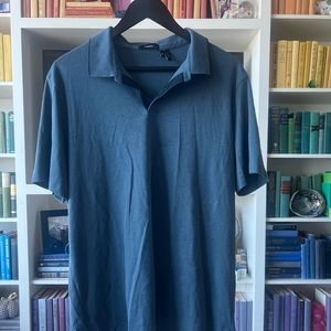 Theory Blue Polo Shirt